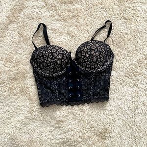 Victoria’s Secret mini zip-up “corset”